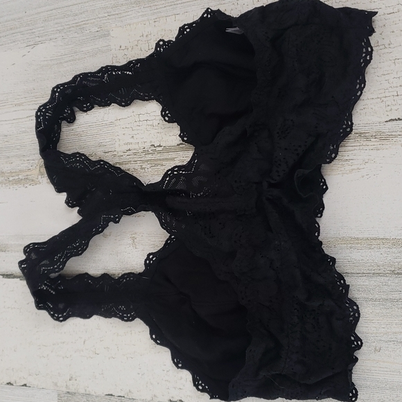 Felina black lace t-back bralette Size Medium - Picture 3 of 8